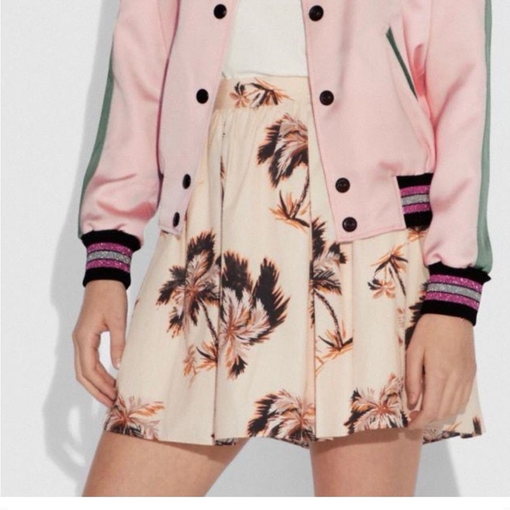 Coach neon palms skirt NWT